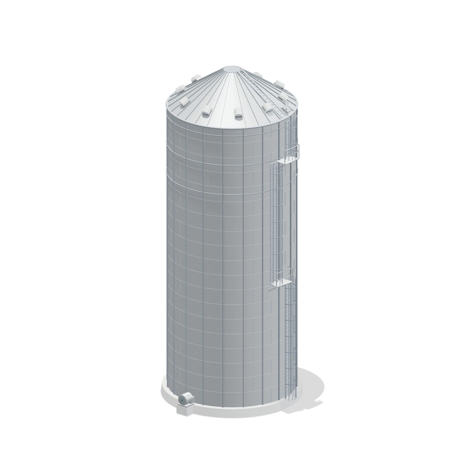 30' 19 Ring Commercial Grain Bin 43129 BU