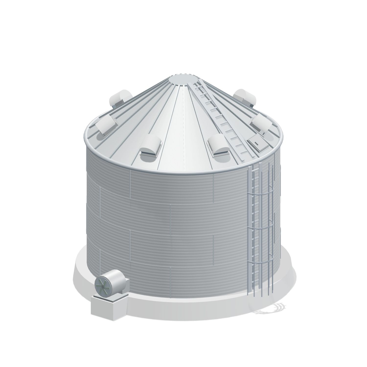21' 4 Ring Farm Grain Bin 4847 BU