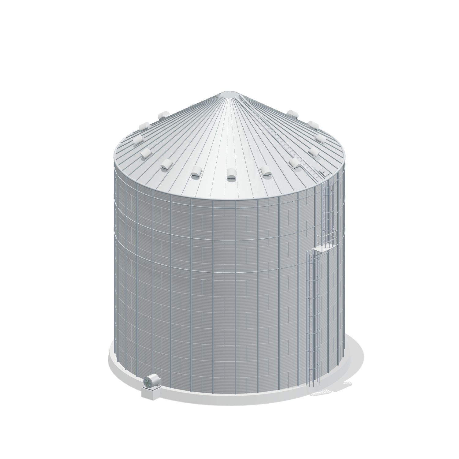 48' 12 Ring Commercial Grain Bin 73685 BU