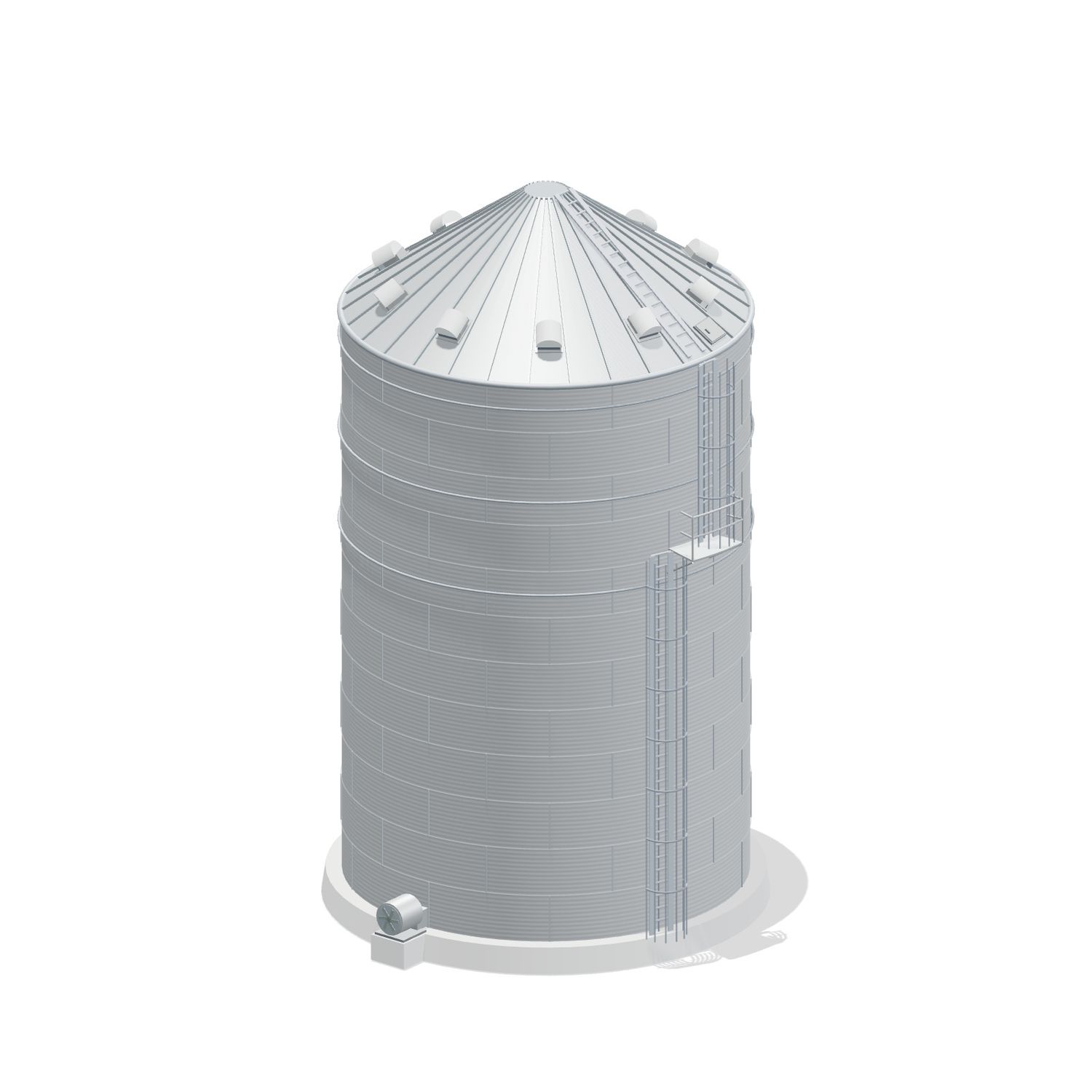 30' 12 Ring Commerical Grain Bin 27838 BU