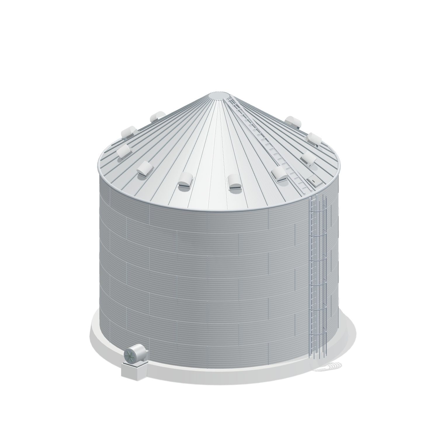 36' 7 Ring Farm Grain Bin 24813 BU