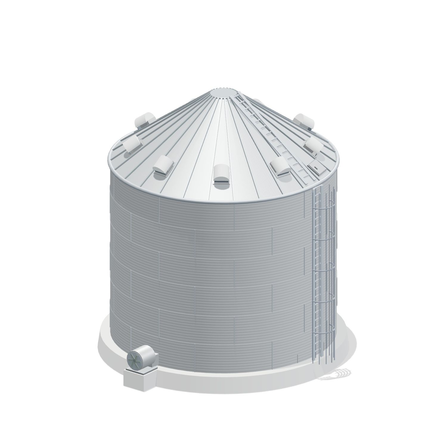 27' 6 Ring Farm Grain Bin 11805 BU