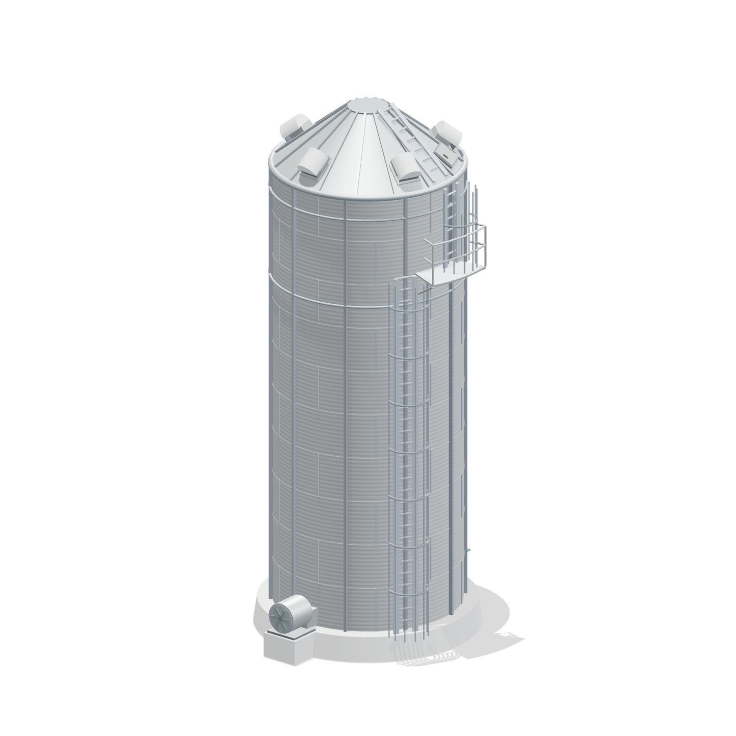 15' 10 Ring Stiffened Grain Bin 5671 BU