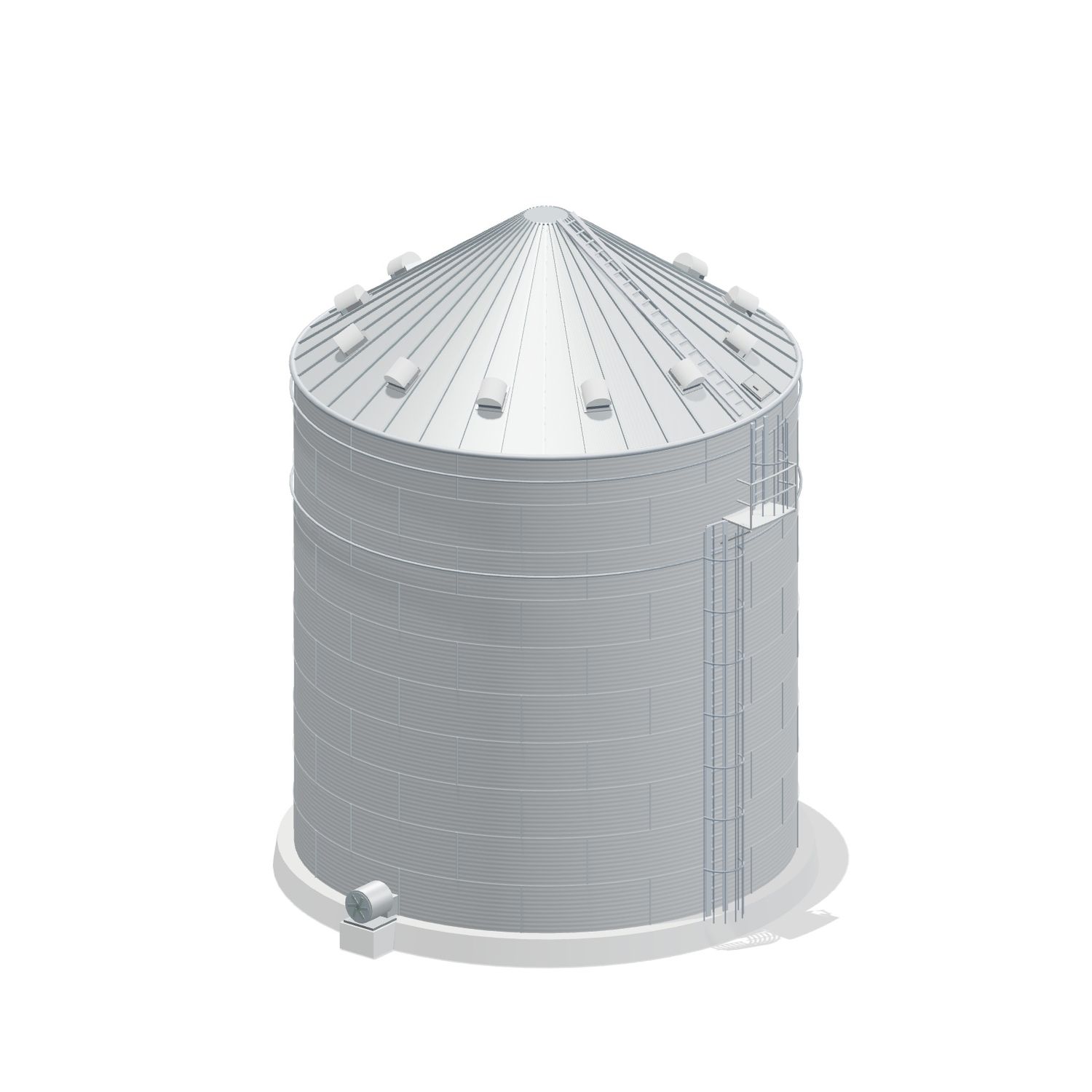 36' 10 Ring Farm Grain Bin 34250 BU