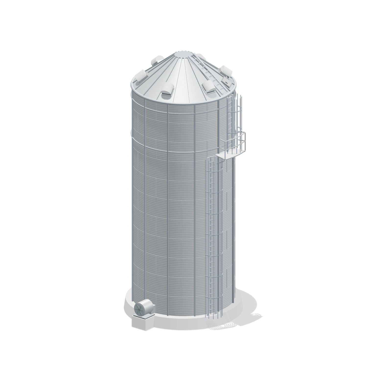 18' 11 Ring Stiffened Grain Bin 9009 BU