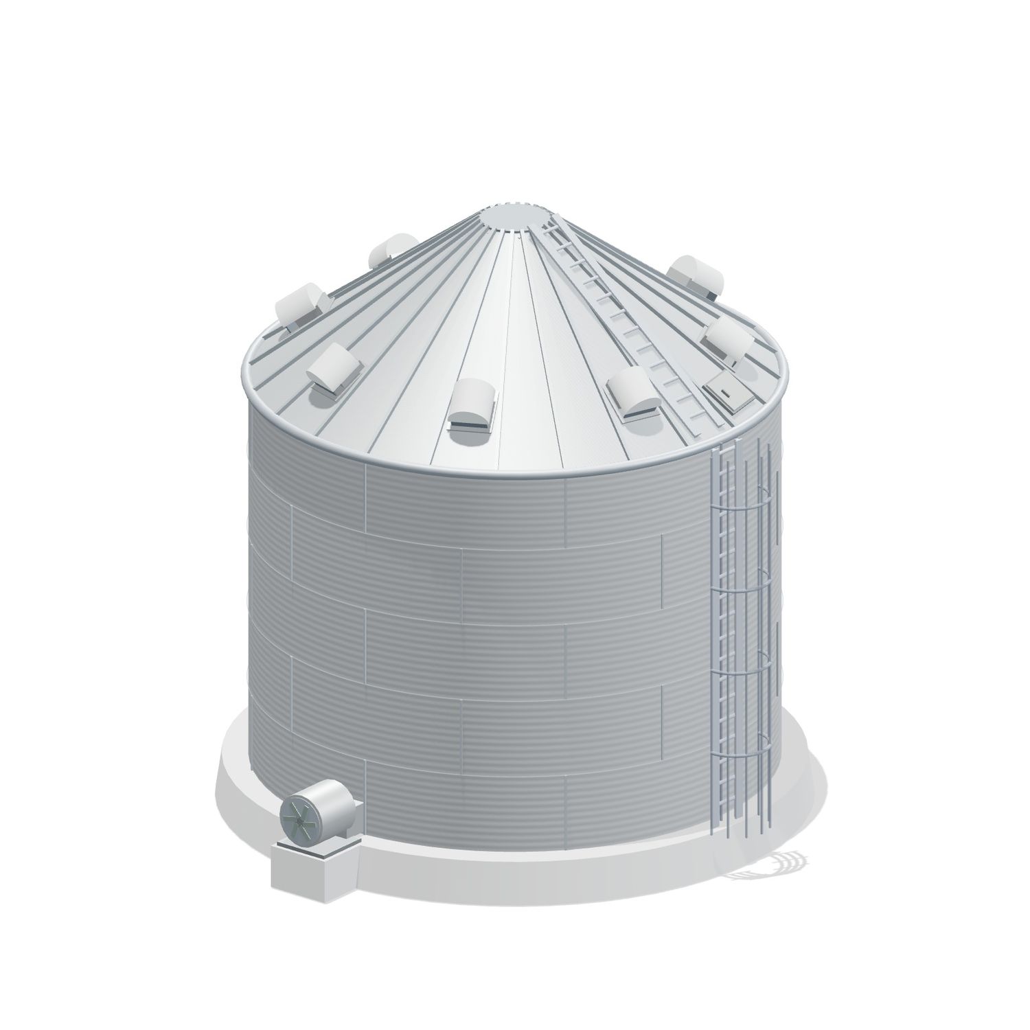 24' 5 Ring Farm Grain Bin 7829 BU