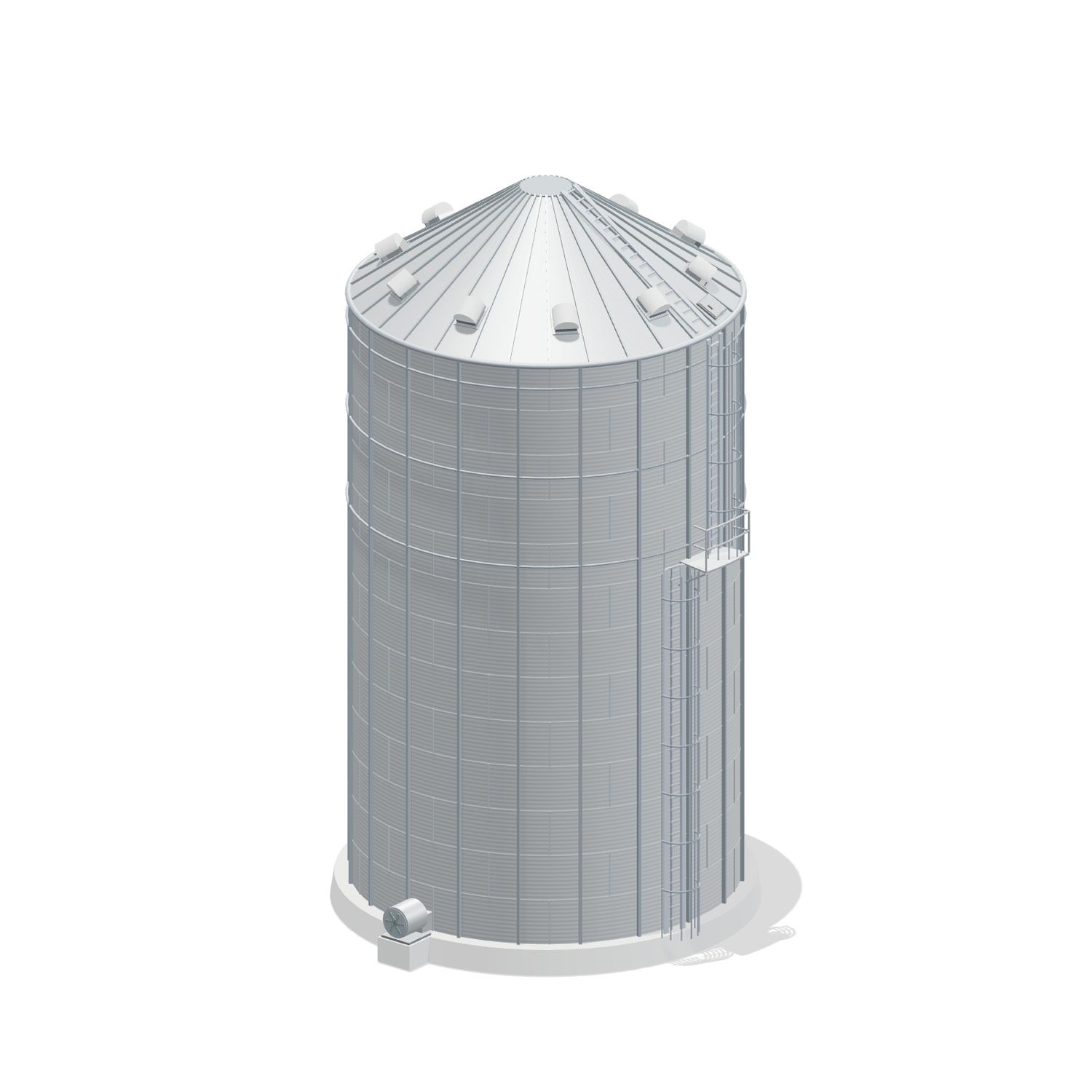 30' 13 Ring Commercial Grain Bin 30032 BU