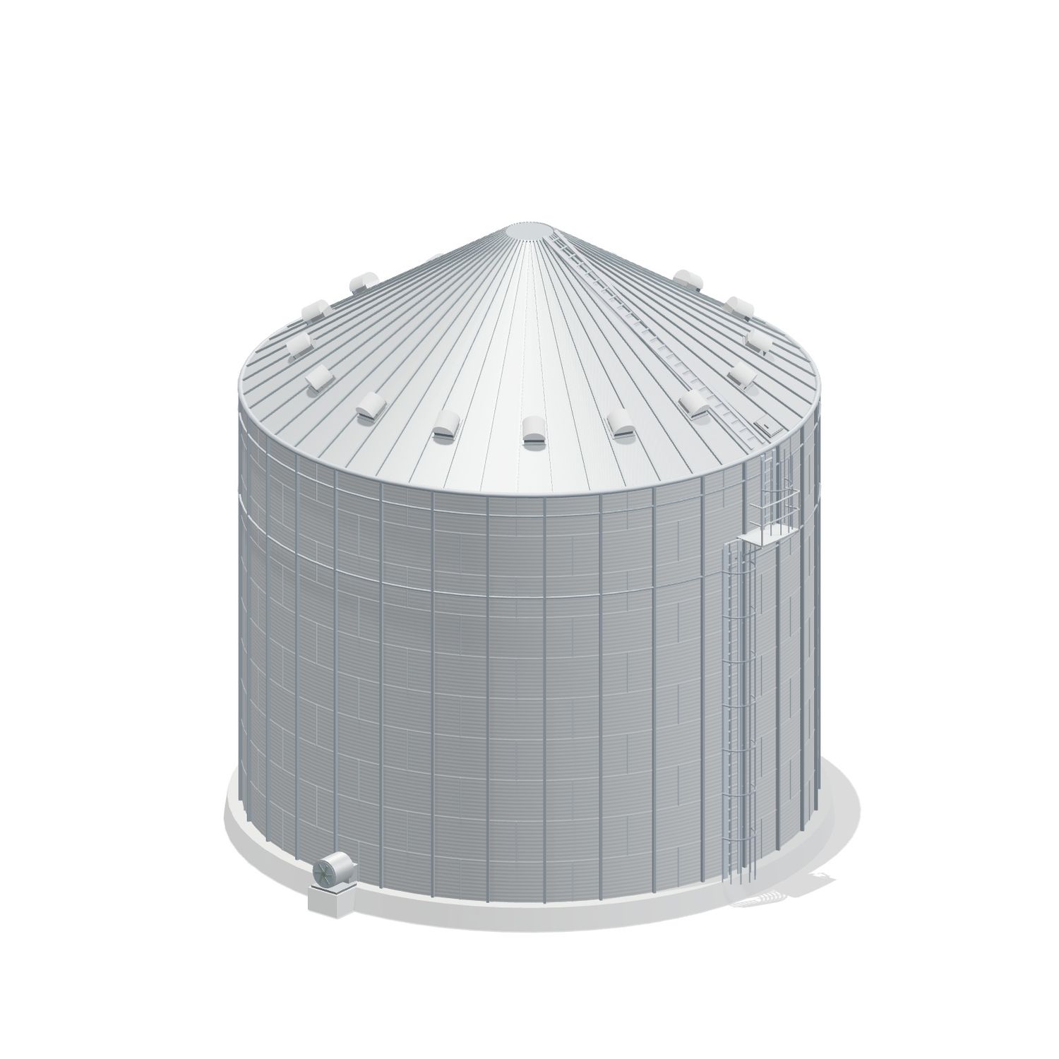 48' 10 Ring Commercial Grain Bin 62501 BU