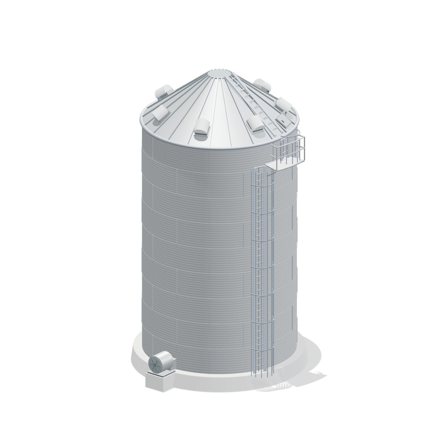 21' 9 Ring Farm Grain Bin 10198 BU
