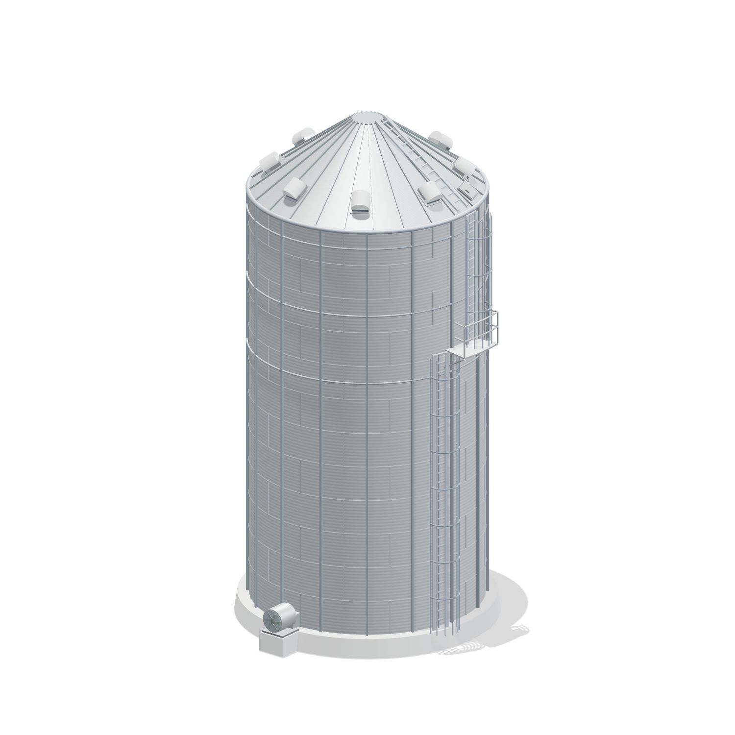 24' 12 Ring Stiffened Grain Bin 17615 BU