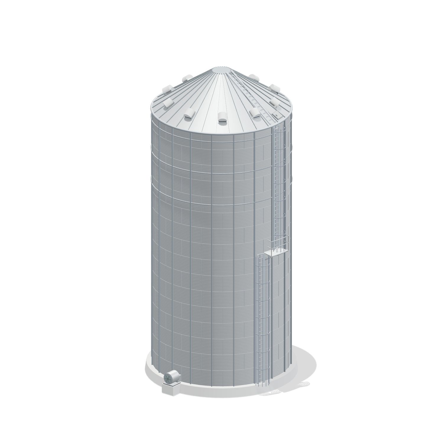 30' 16 Ring Commercial Grain Bin 36576 BU