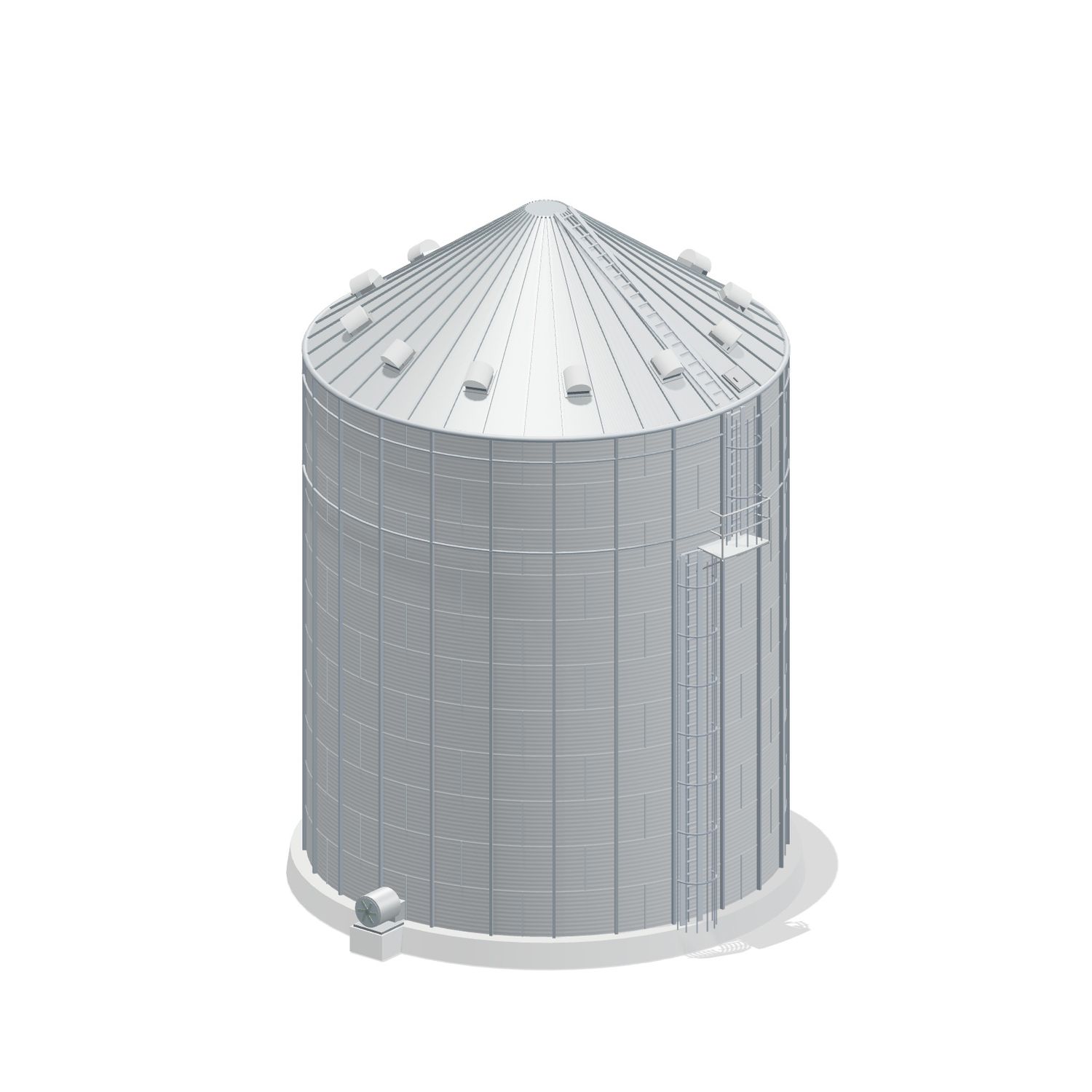 36' 11 Ring Stiffened Grain Bin 37395 BU