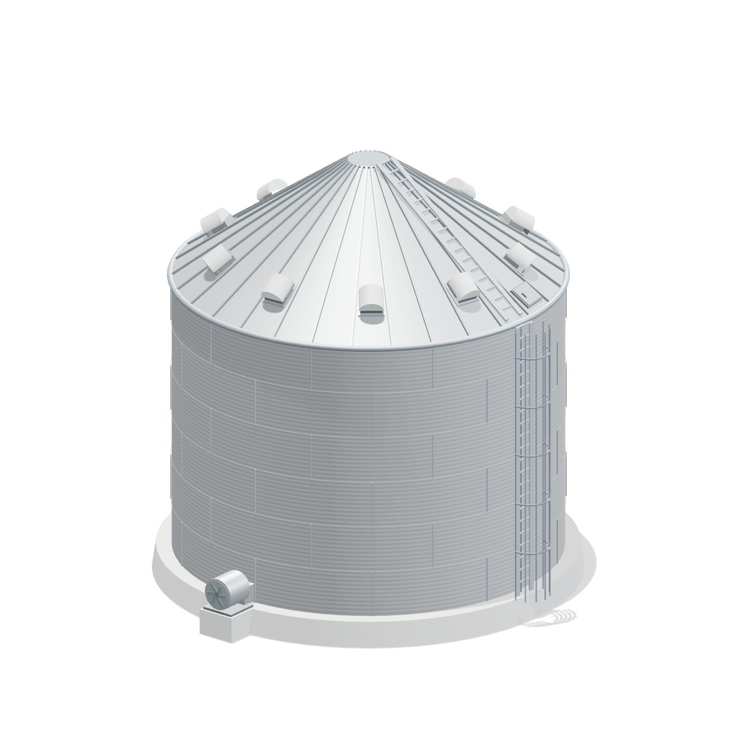 30' 6 Ring Farm Grain Bin 14732 BU