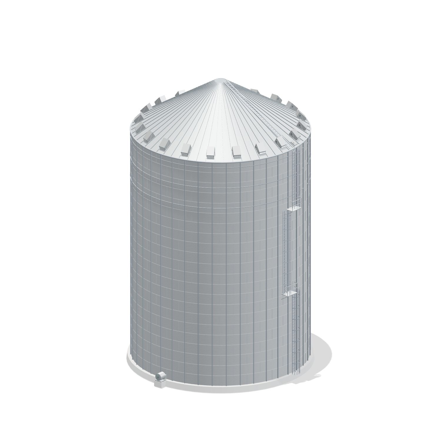 60' 22 Ring Commercial Grain Bin 205029 BU