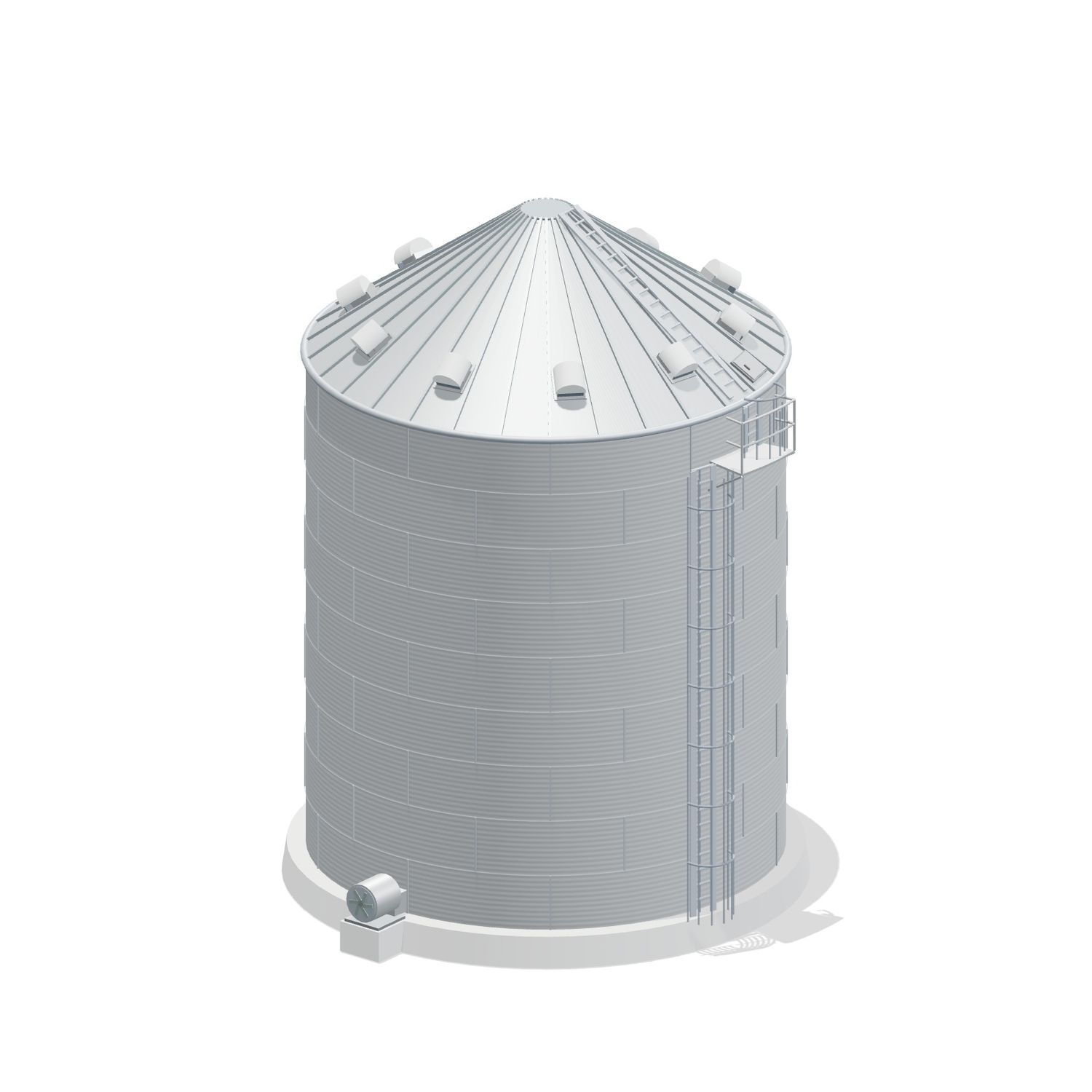30' 9 Ring Farm Grain Bin 21285 BU