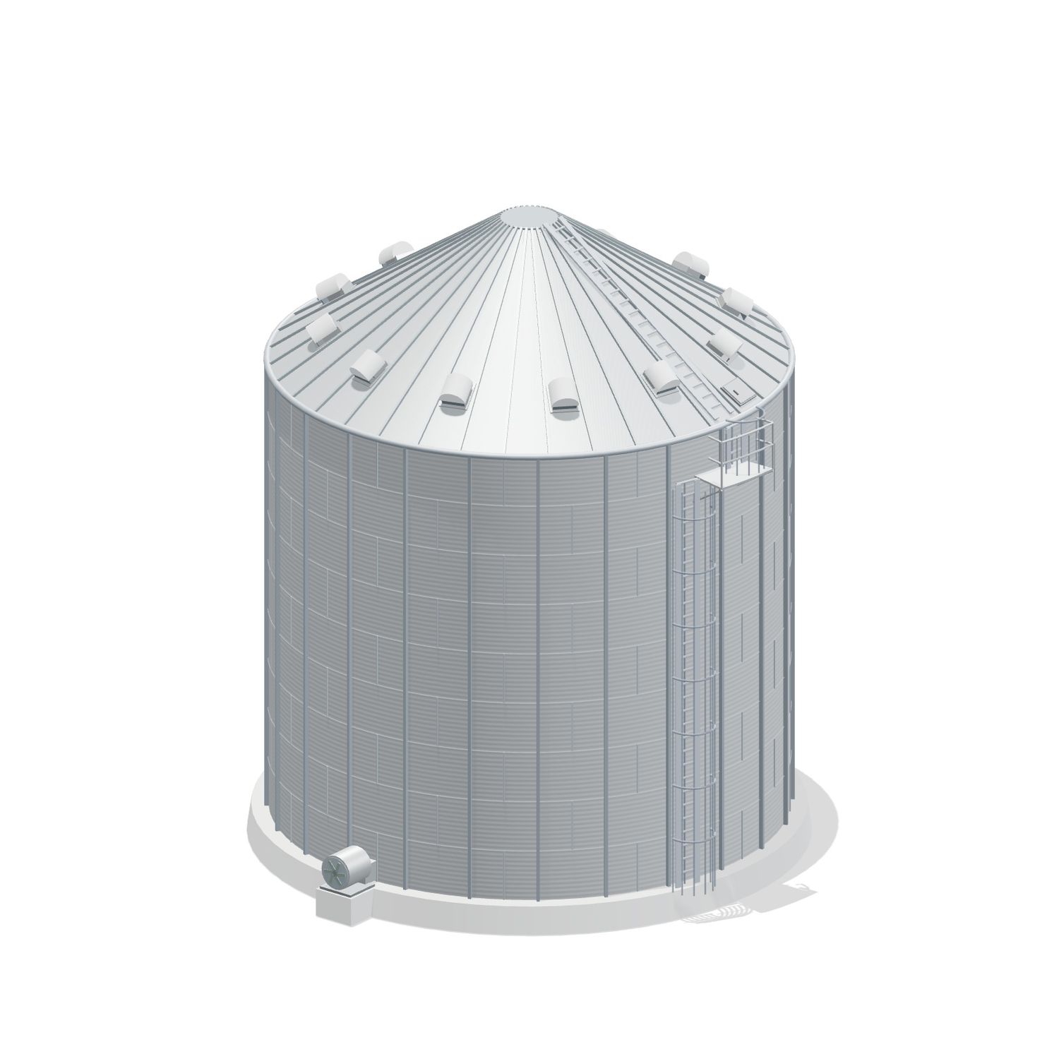 36' 9 Ring Commercial Grain Bin 31104 BU