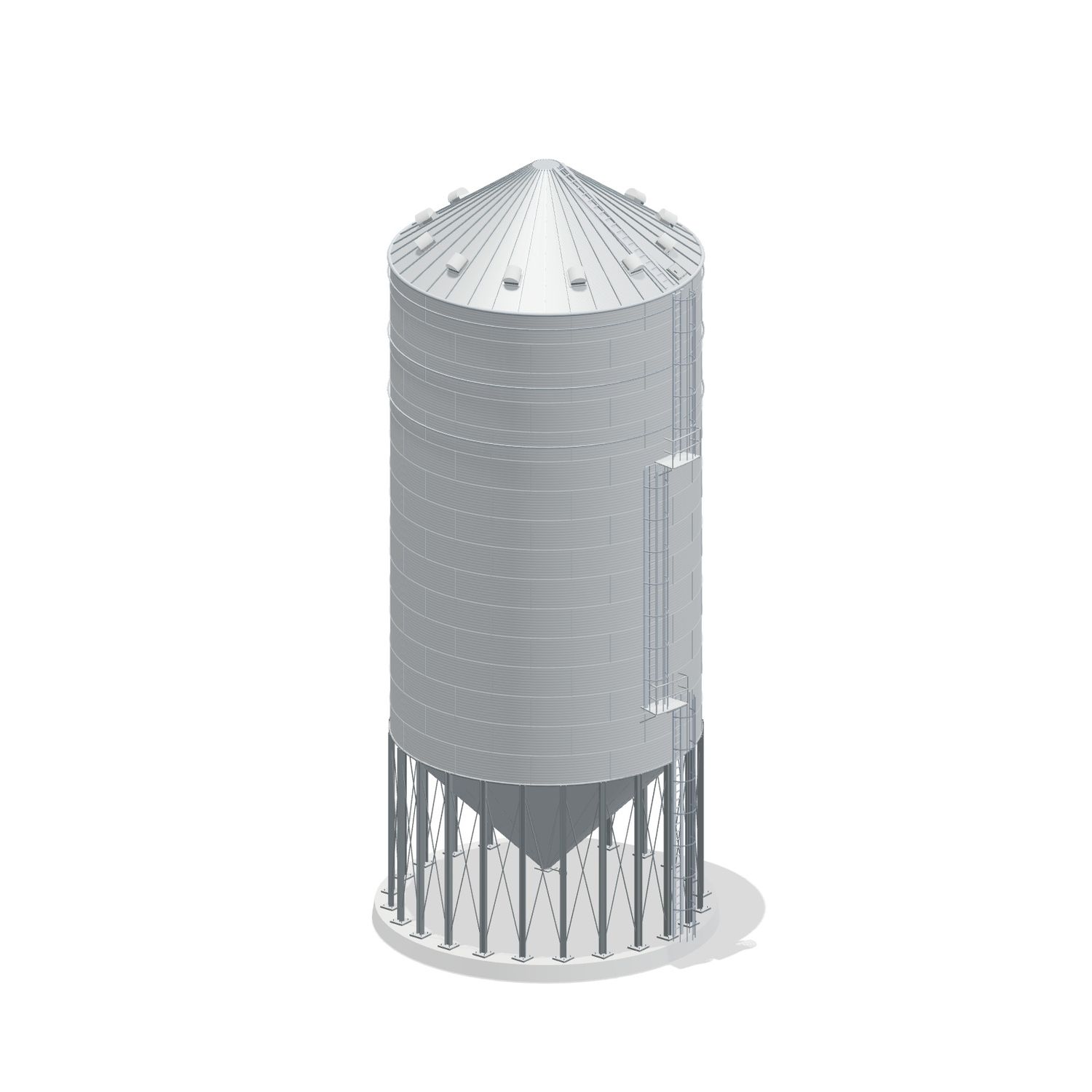36' 16 Ring Heavy Duty 45 Hopper Bin 58243BU