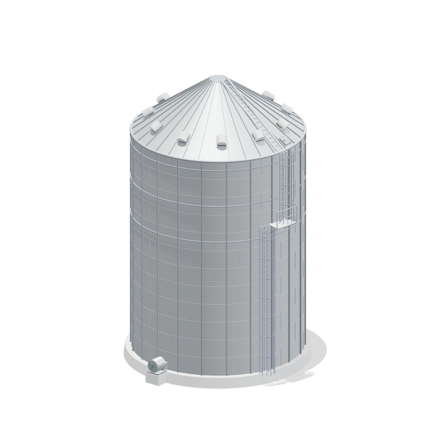 33' 12 Ring Stiffened Grain Bin 33875 BU