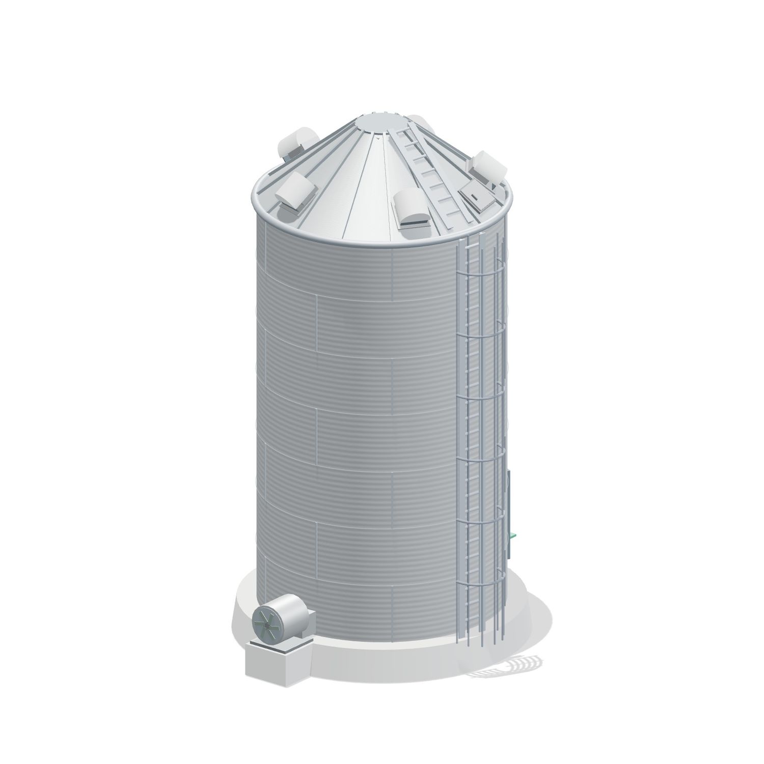 15' 7 Ring Farm Grain Bin 4033 BU