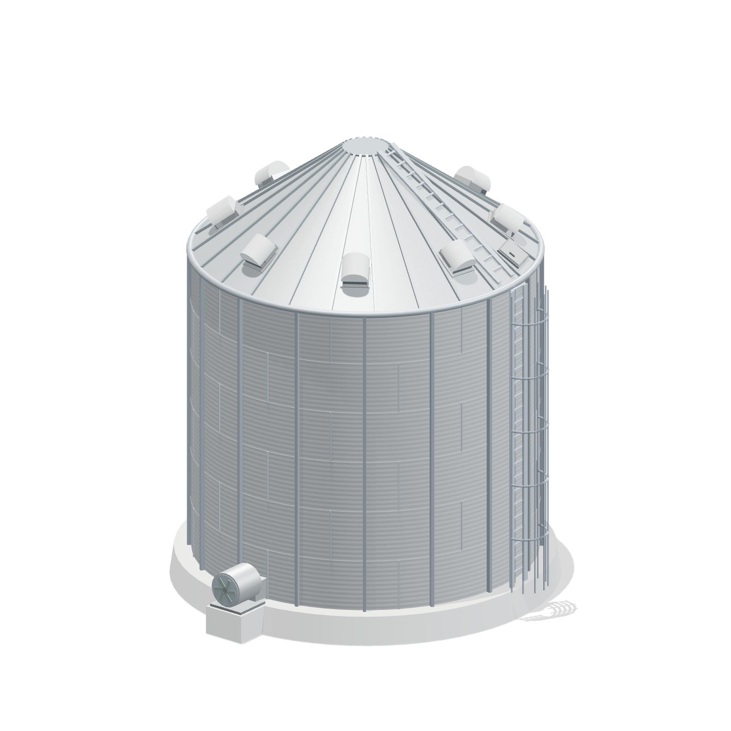 24' 6 Ring Stiffened Grain Bin 9227 BU