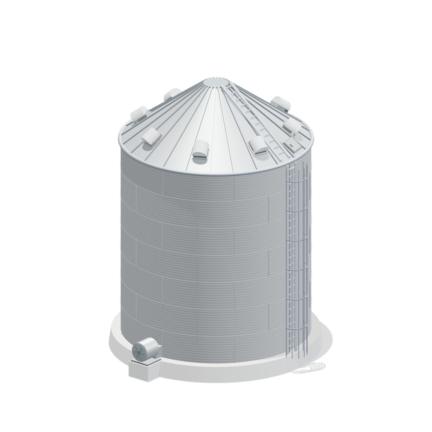 24' 7 Ring Farm Grain Bin 10228 BU