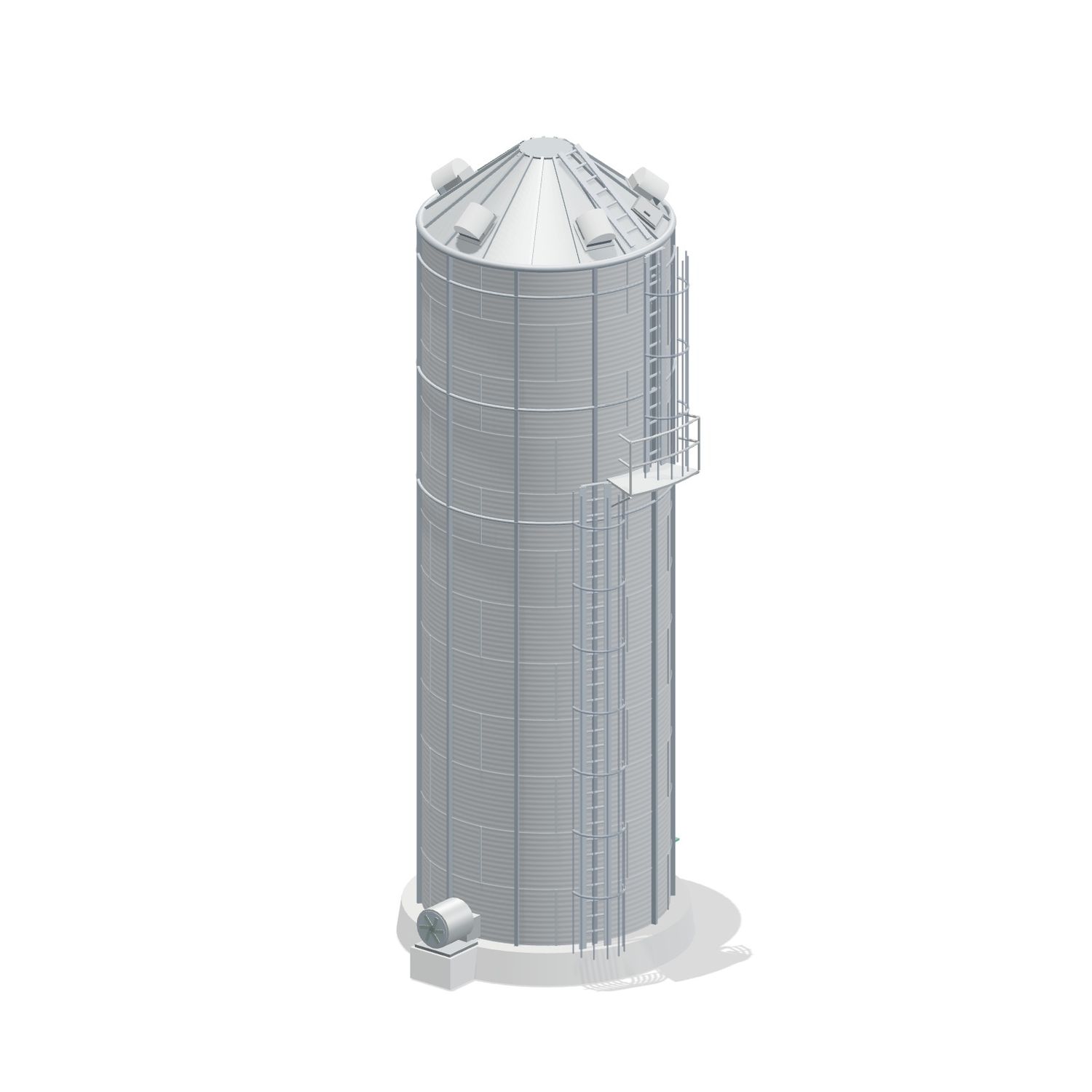 15' 12 Ring Stiffened Grain Bin 6763 BU