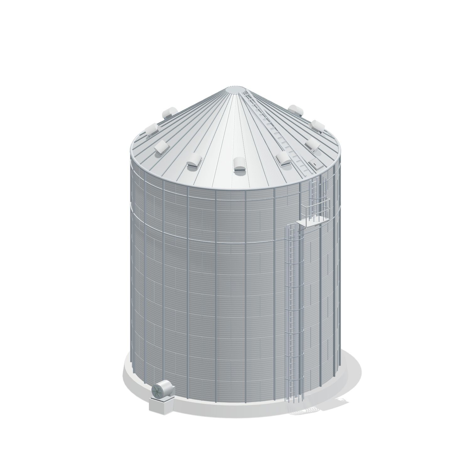 33' 10 Ring Stiffened Grain Bin 28589 BU
