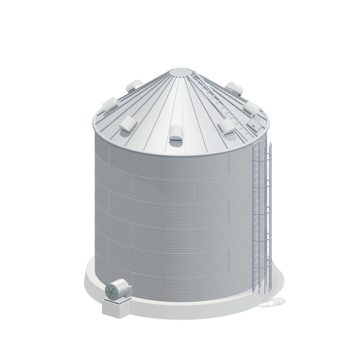 24' 6 Ring Farm Grain Bin 9227 BU
