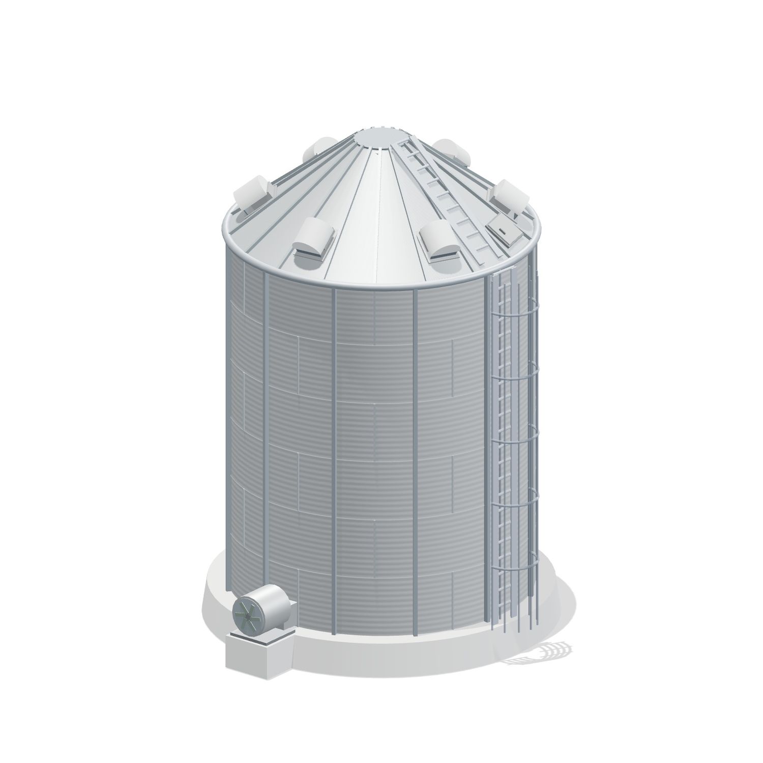 18' 6 Ring Stiffened Grain Bin 5077 BU