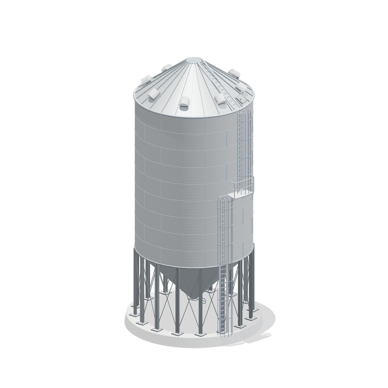 24' 9 Ring Heavy Duty 45 Hopper Bin 14941BU
