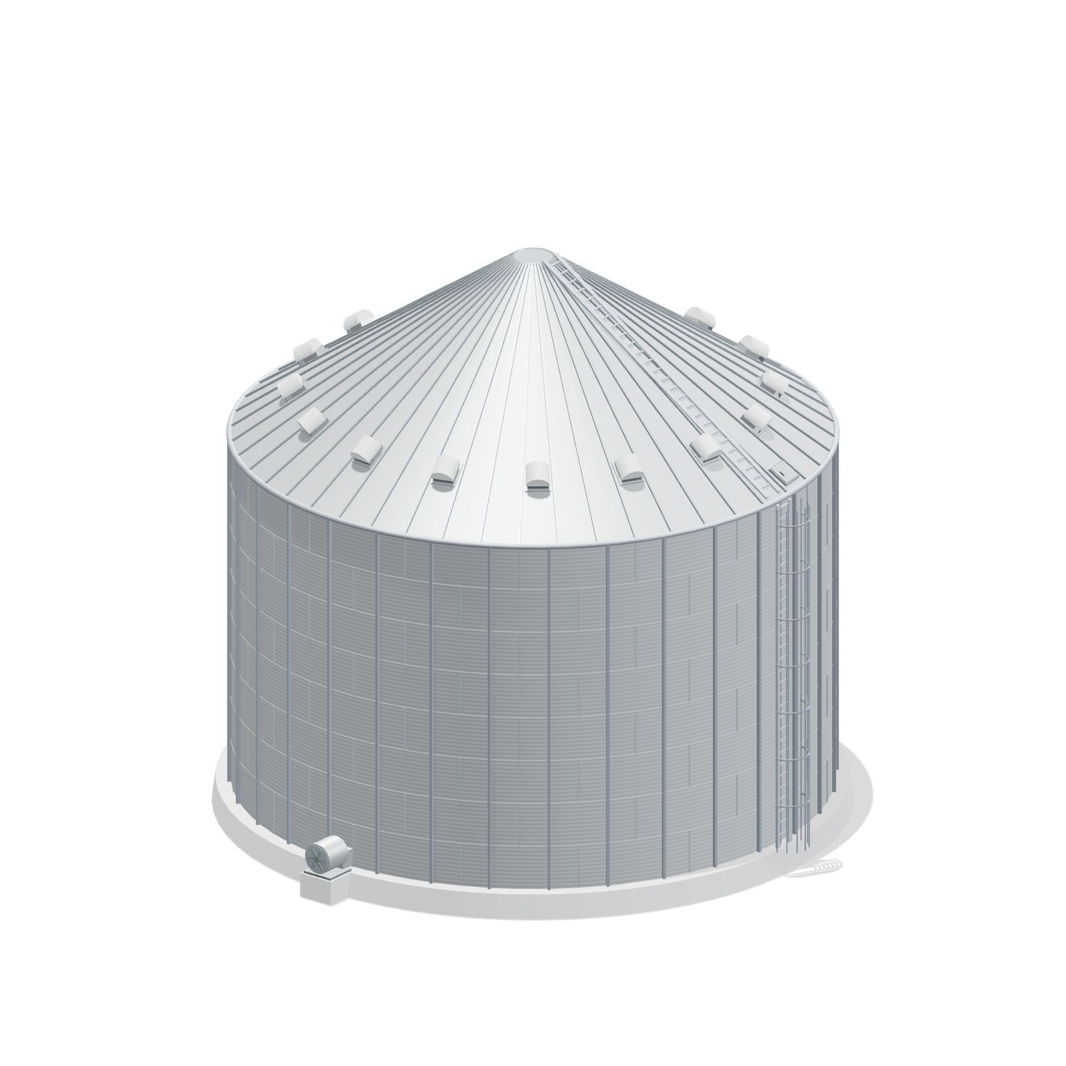 48' 8 Ring Stiffened Grain Bin 51317 BU