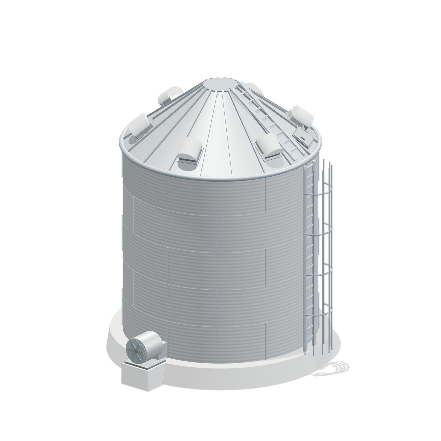 18' 5 Ring Farm Grain Bin 4291 BU
