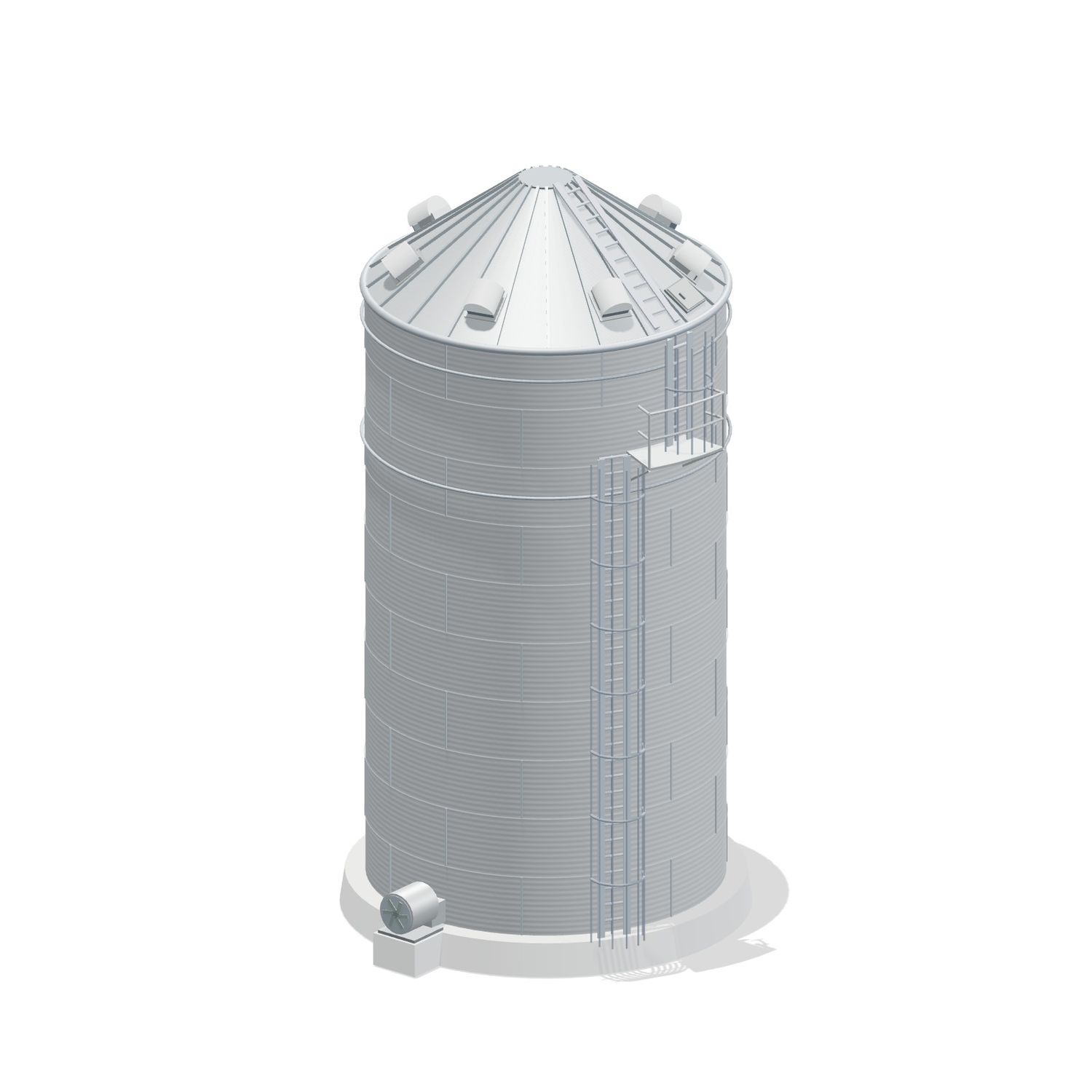 21' 10 Ring Farm Grain Bin 11269 BU