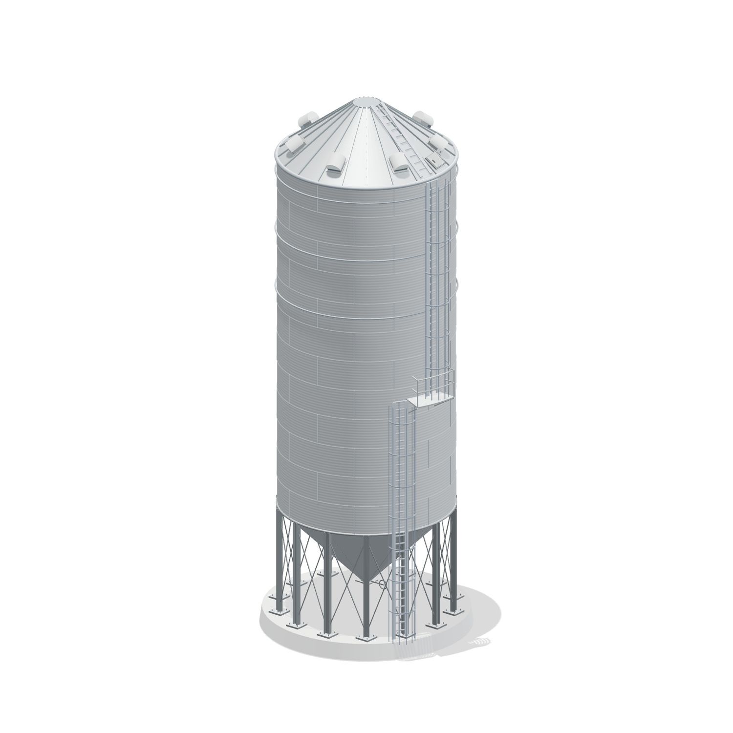 21' 12 Ring Heavy Duty 45 Hopper Bin 14429BU