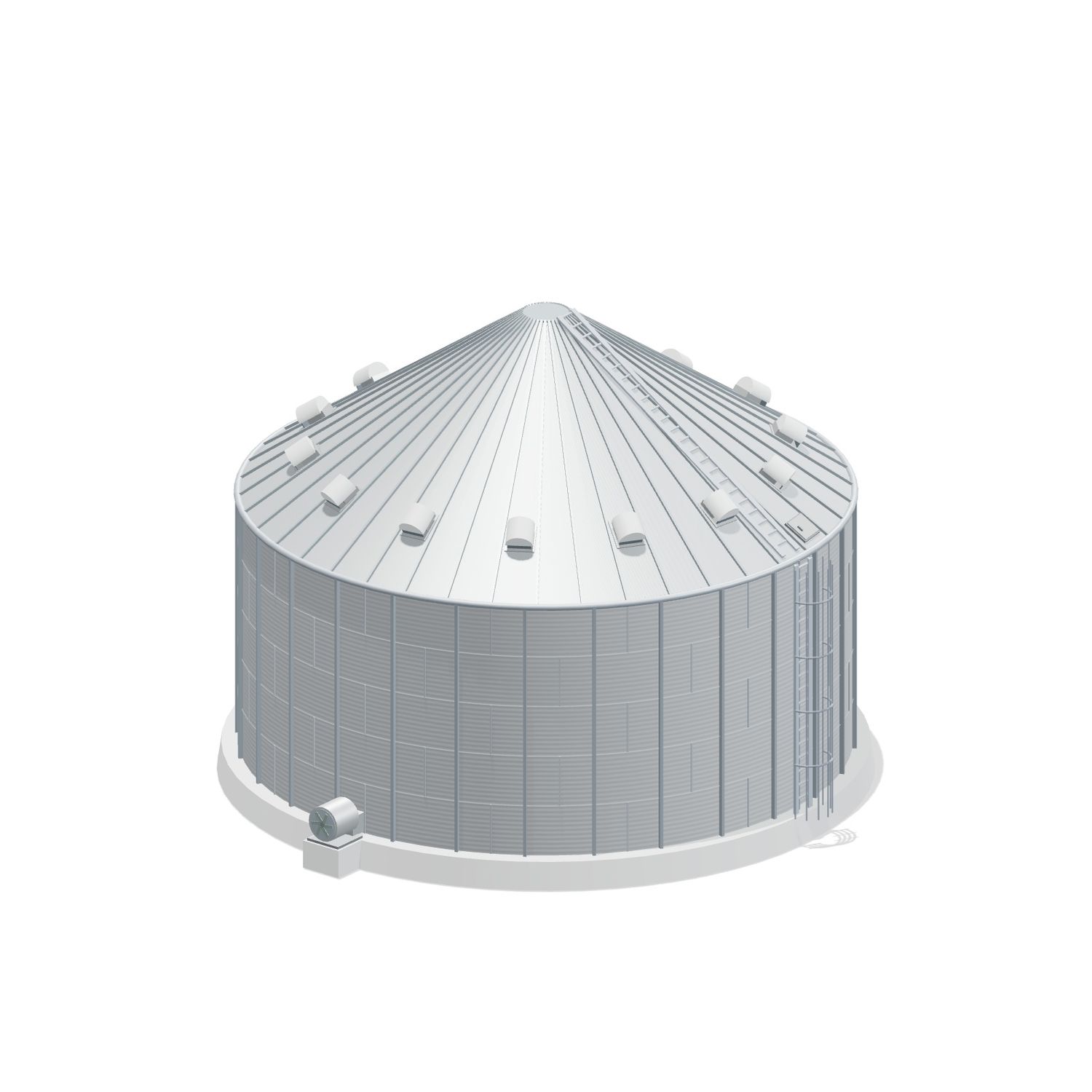 42' 5 Ring Stiffened Grain Bin 25828 BU