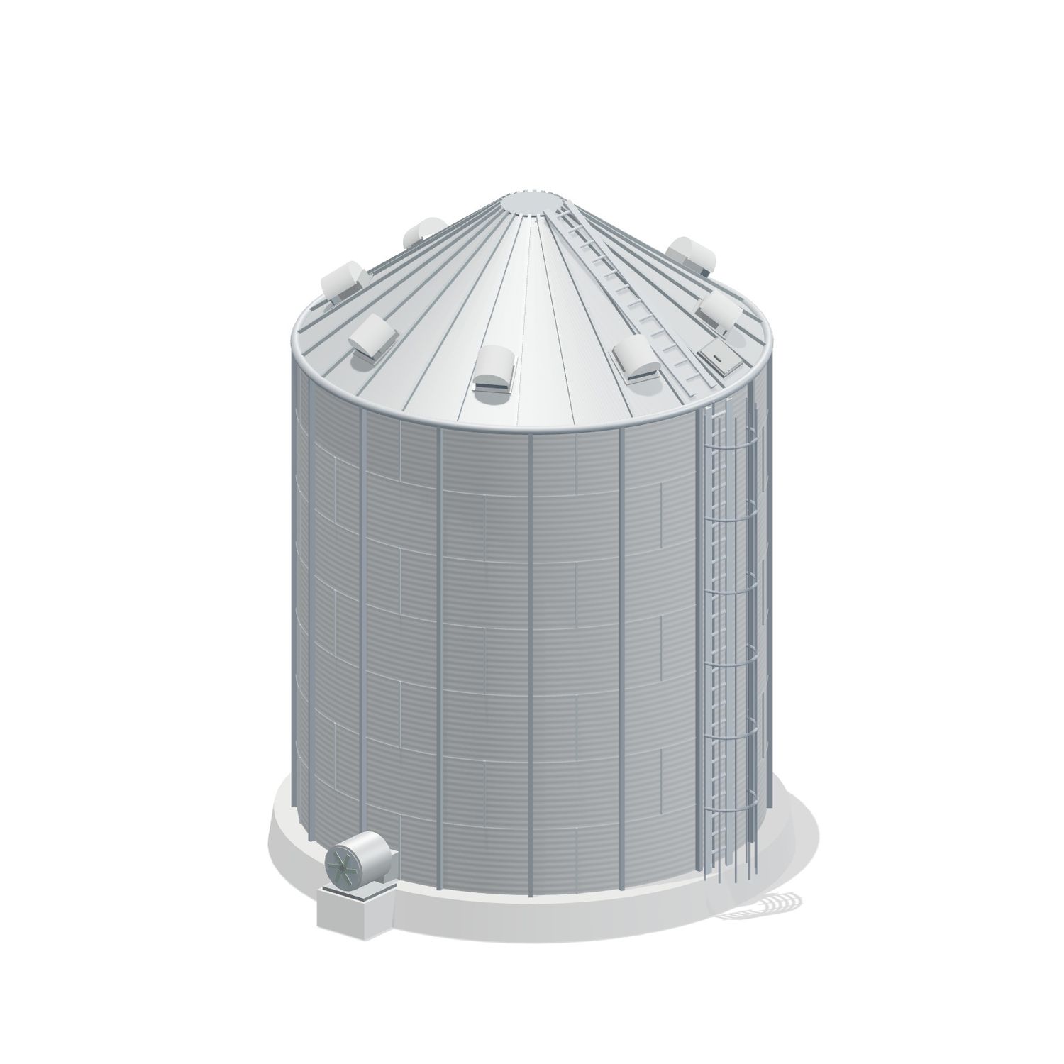 24' 7 Ring Stiffened Grain Bin 10625 BU