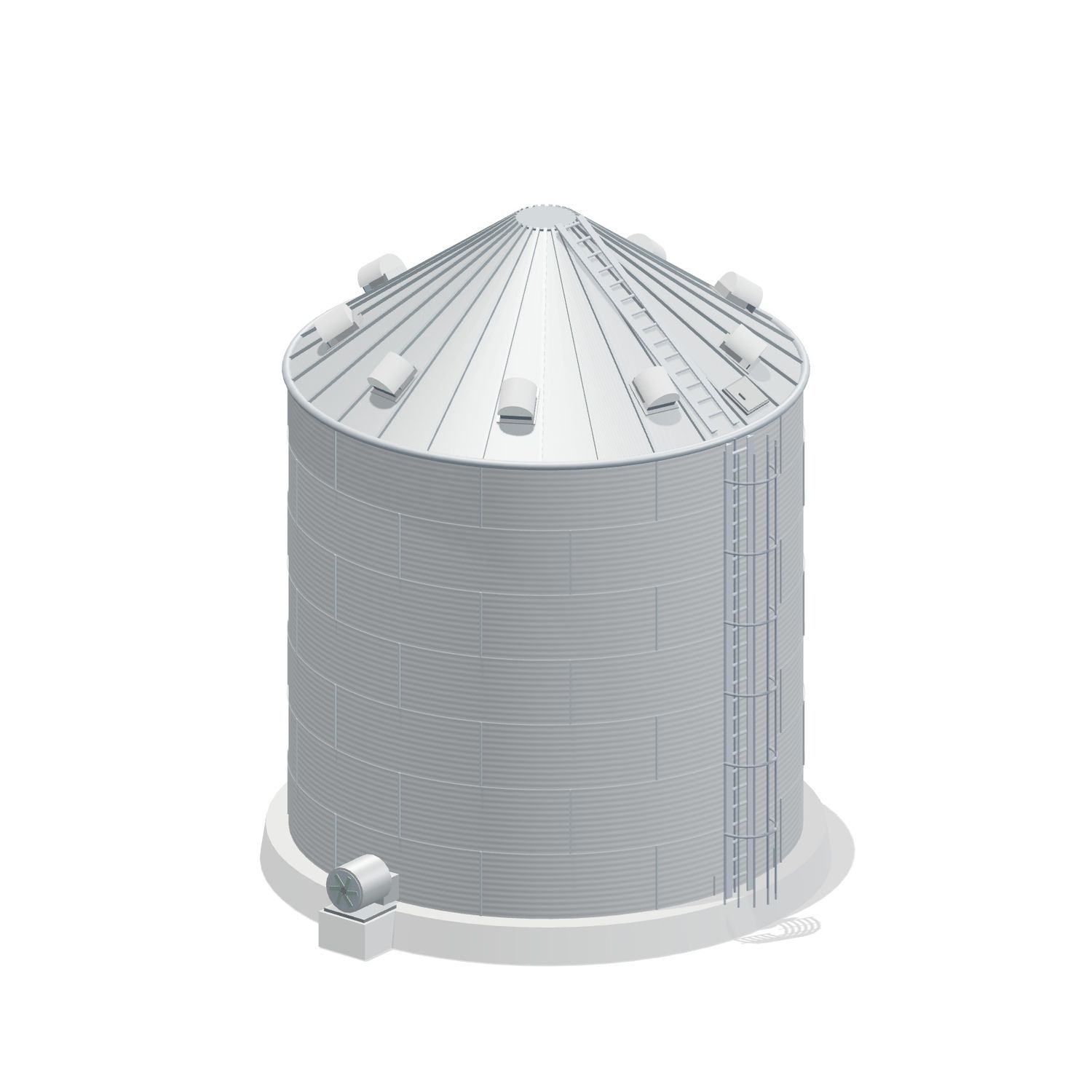 27' 7 Ring Farm Grain Bin 13575 BU