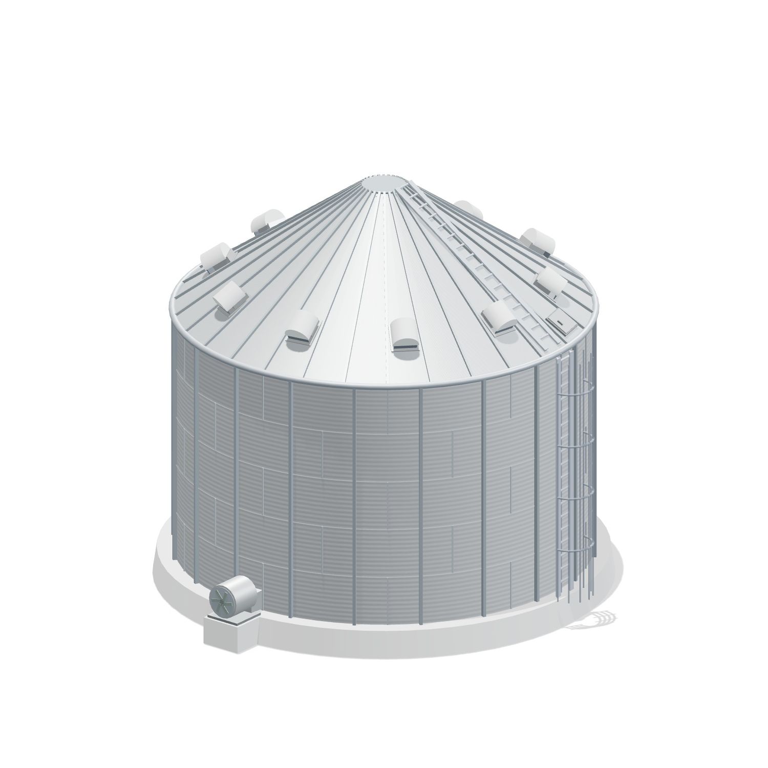 30' 5 Ring Stiffened Grain Bin 12548 BU