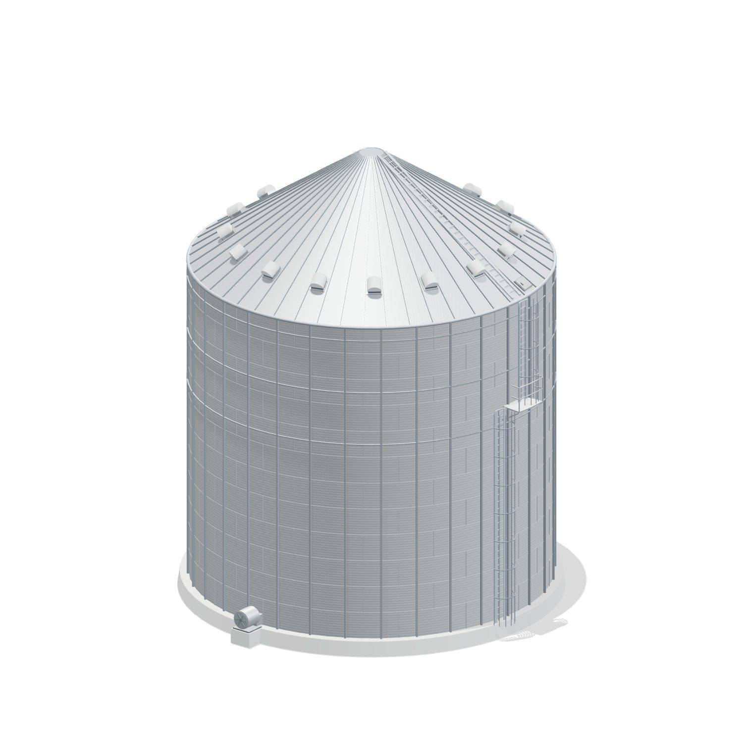 48' 12 Ring Stiffened Grain Bin 73685 BU