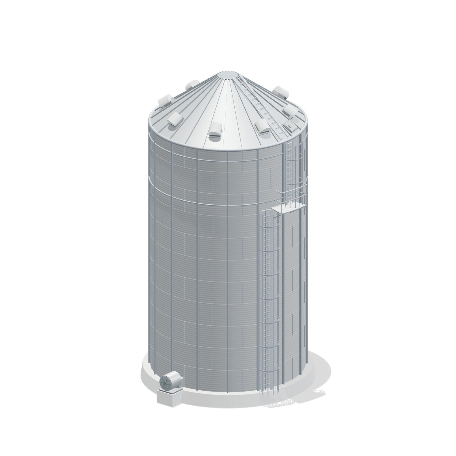 24' 11 Ring Stiffened Grain Bin 16217 BU