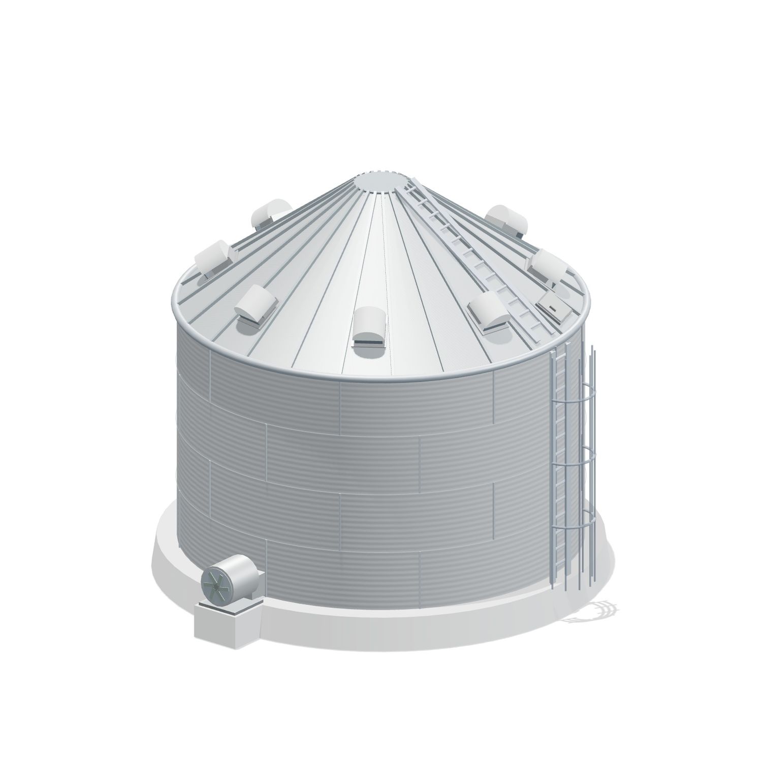24' 4 Ring Farm Grain Bin 6431 BU