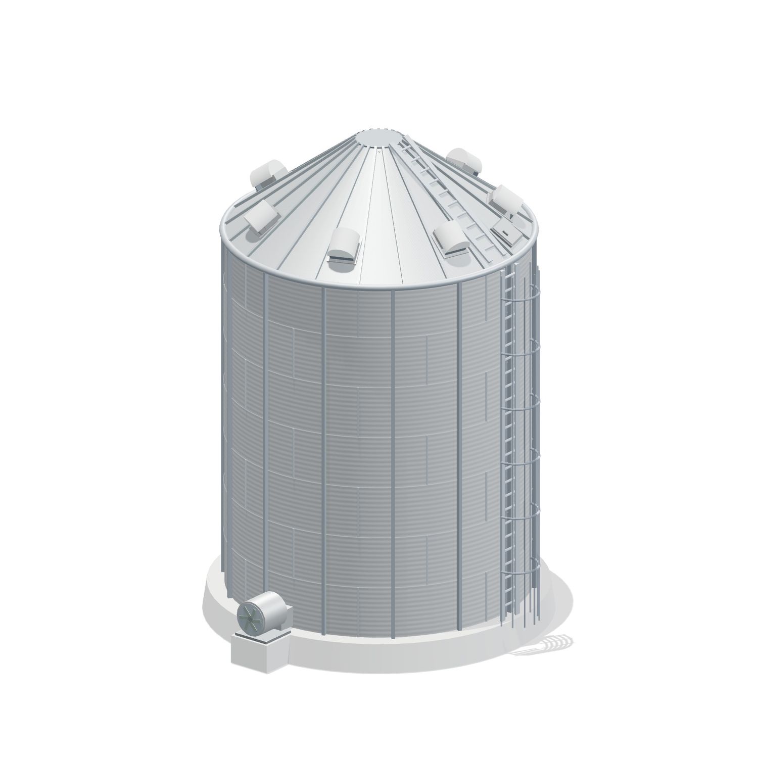 21' 7 Ring Stiffened Grain Bin 8058 BU