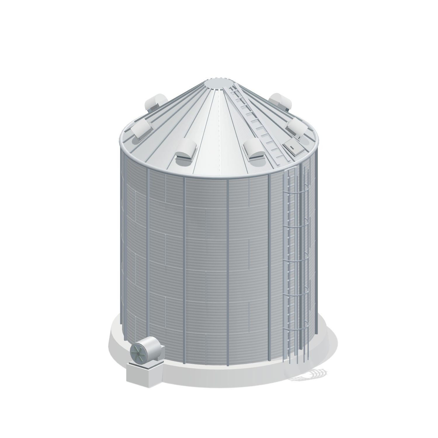 21' 6 Ring Stiffened Grain Bin 6987 BU