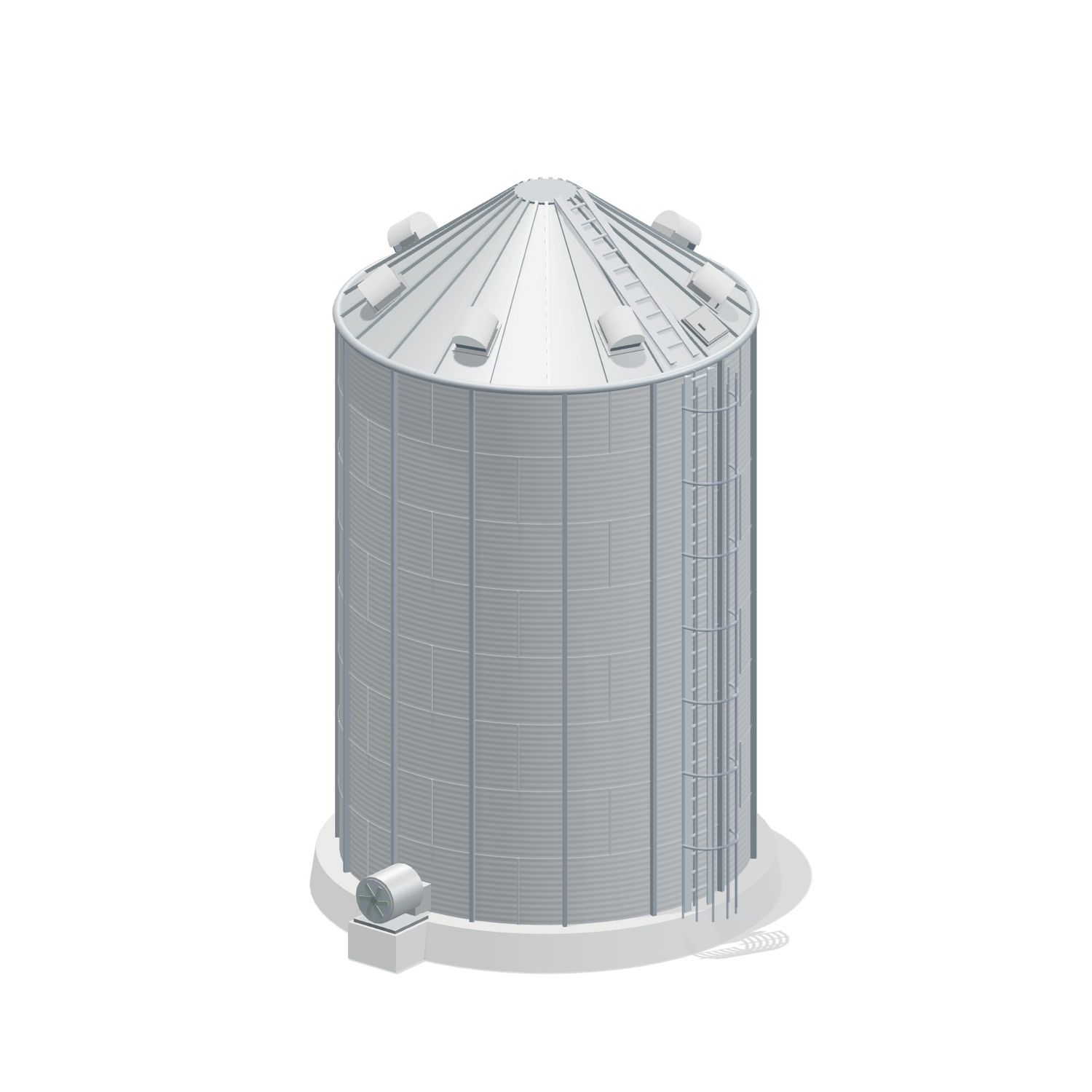 21' 8 Ring Stiffened Grain Bin 9128 BU