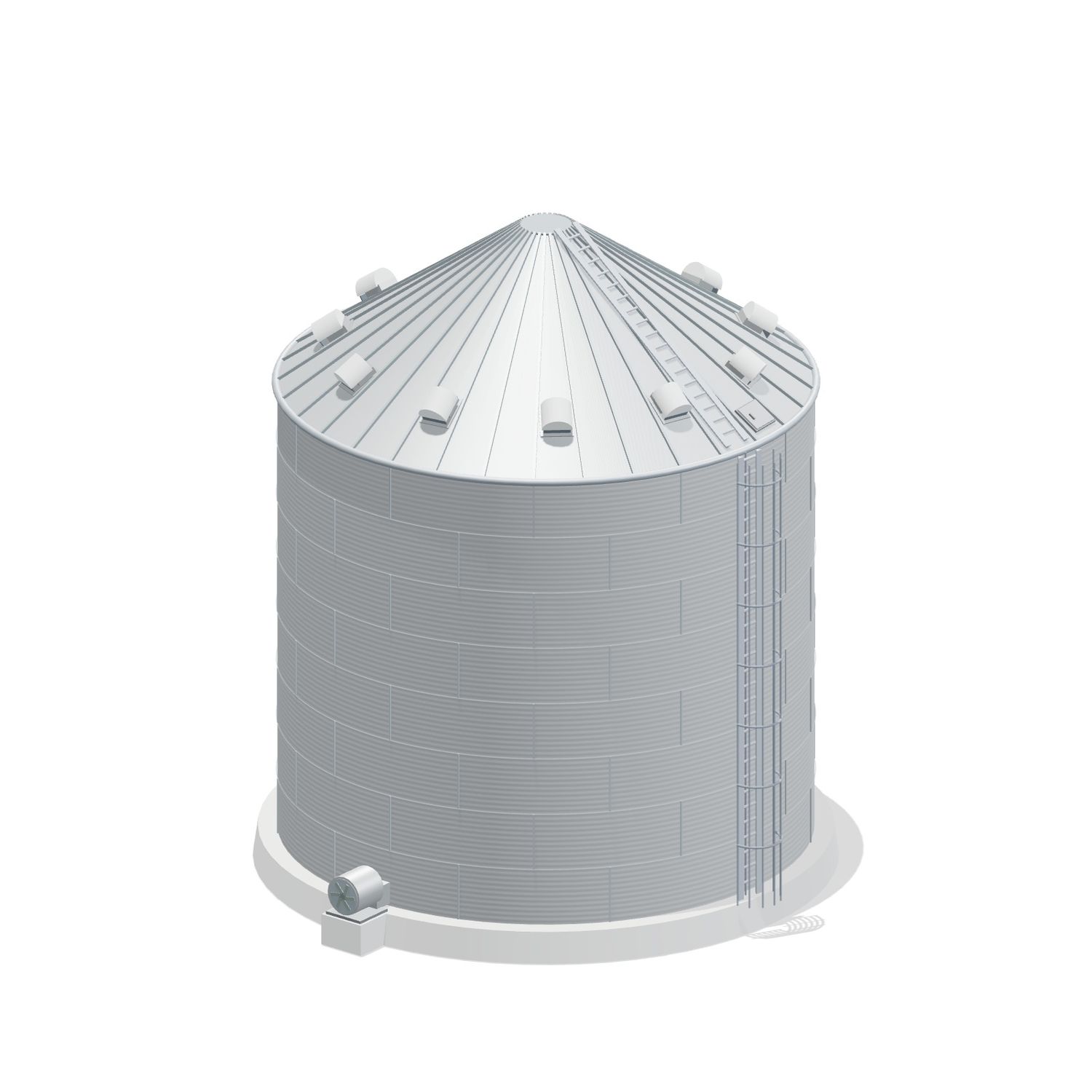 33' 8 Ring Farm Grain Bin 23302 BU
