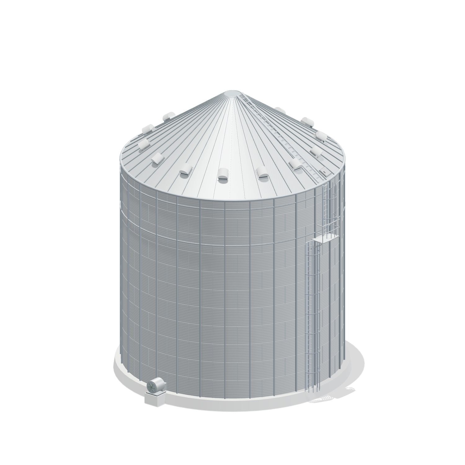 42' 11 Ring Stiffened Grain Bin 51516 BU