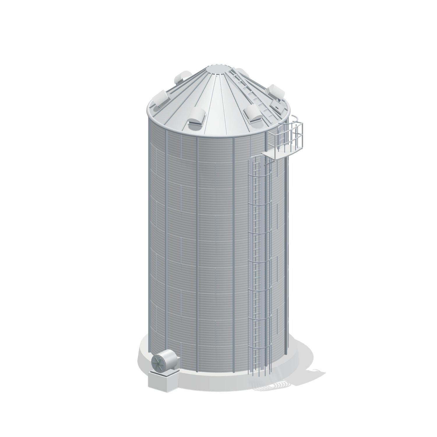 18' 9 Ring Stiffened Grain Bin 7436 BU