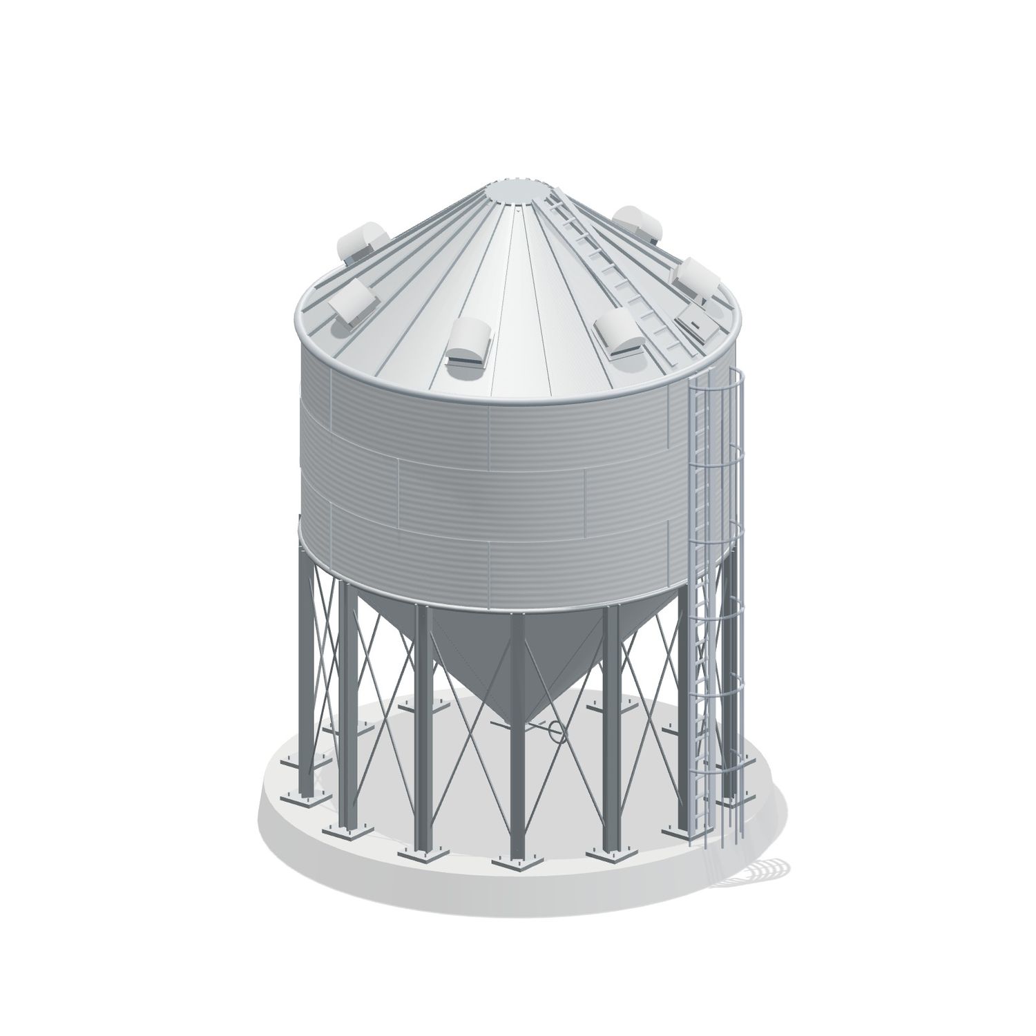 21' 3 Ring Heavy Duty 45 Hopper Bin 4796BU