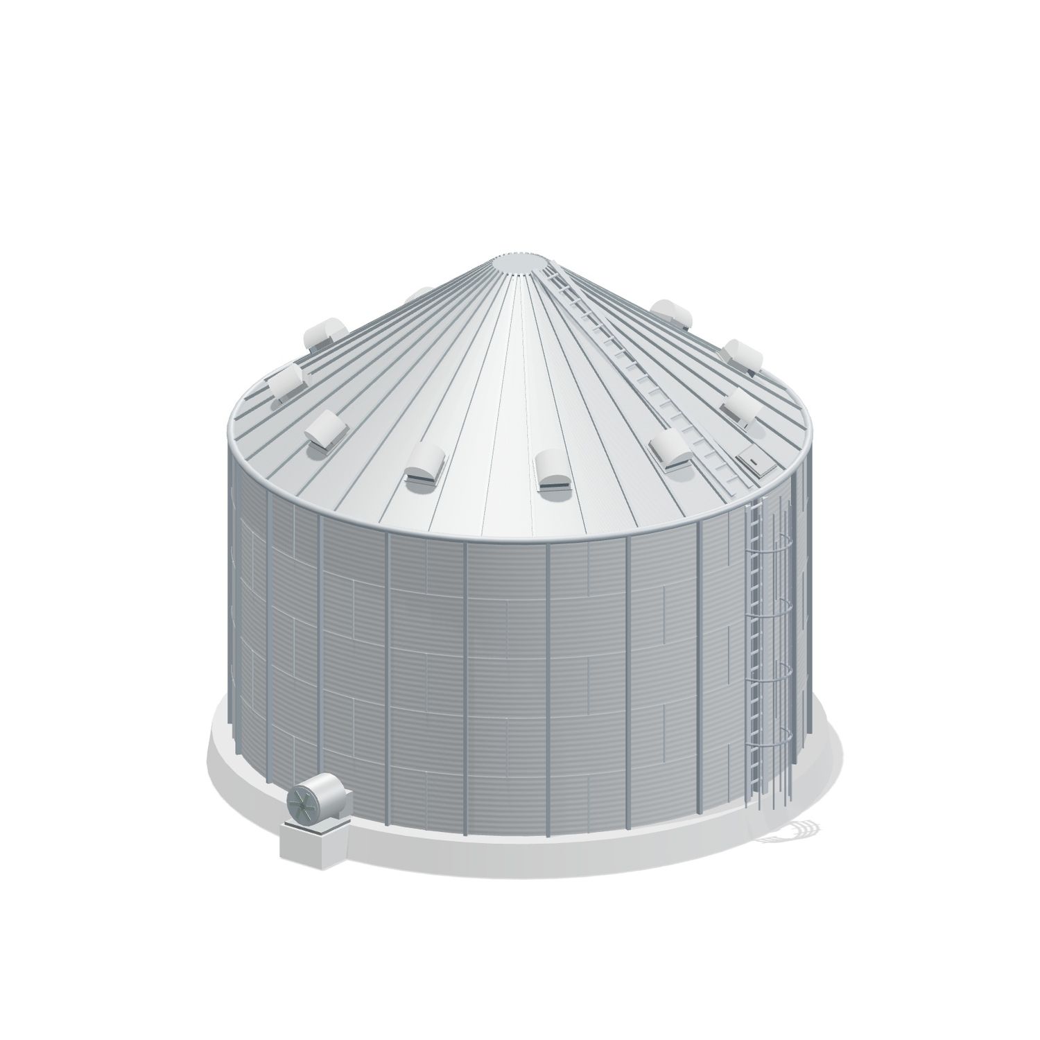 33' 5 Ring Stiffened Grain Bin 15373 BU