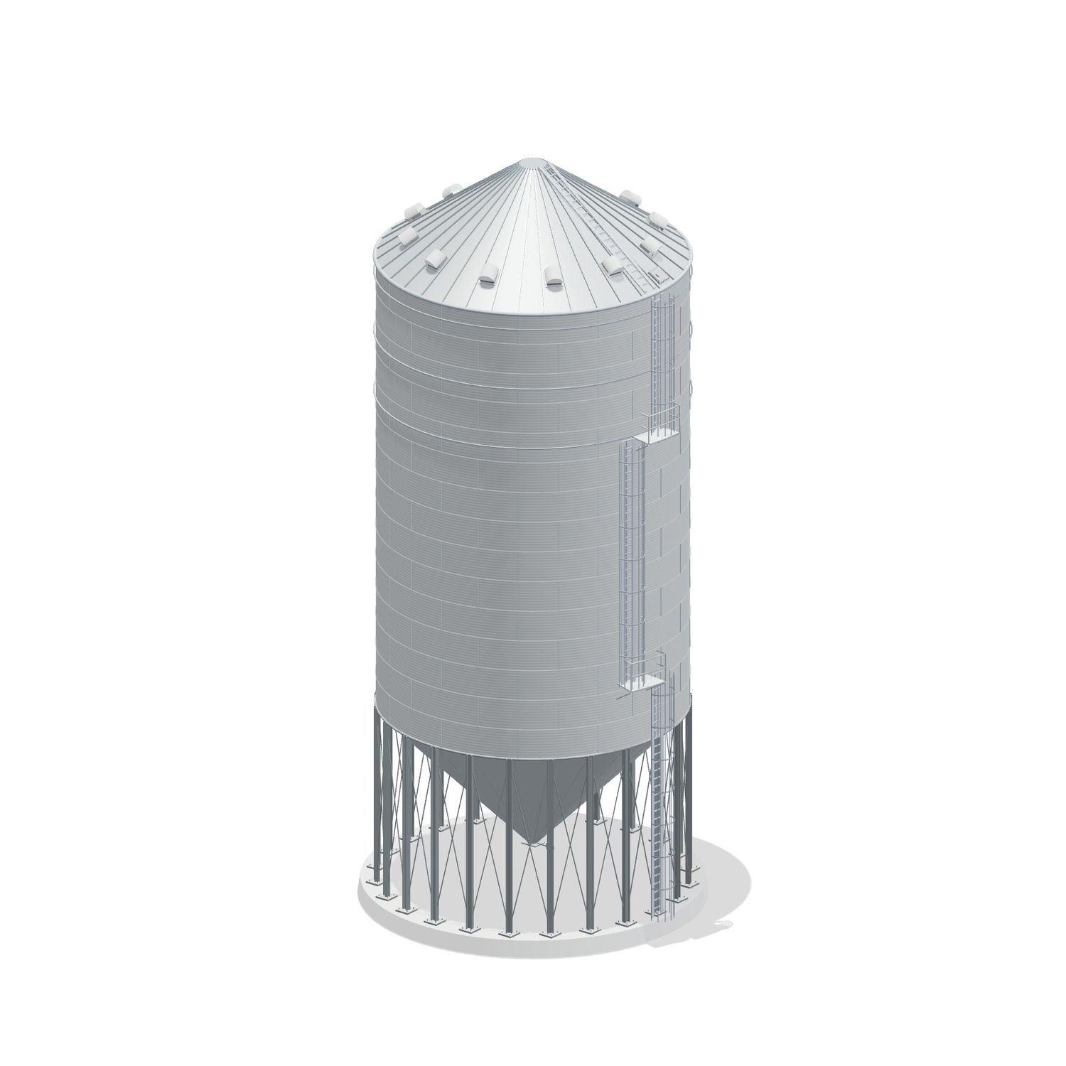 36' 15 Ring Heavy Duty 45 Hopper Bin 55097BU